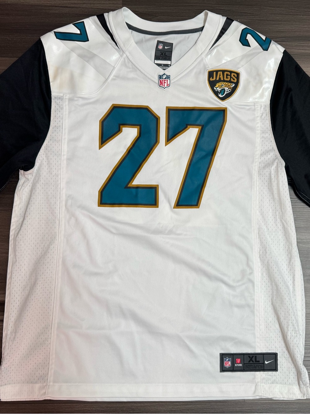 Nike Jacksonville Jaguars Leonard Fournette #27 NFL On Field Game Away Jersey XL